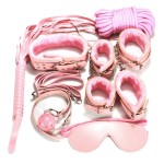 BDSM Anfänger-Set Fesselset Fetisch Toys 8teilig rosa - FS8pink