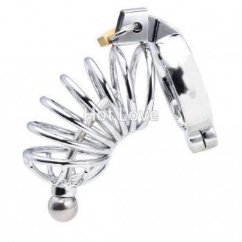 Keuschheitskäfig aus Metall für Penis Glied Mann Herren Chastity Cage mit urethralem Rohr SM637L