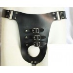 Keuschheitsgürtel T-Slip Chastity String für Mann Herren Leder XA20151