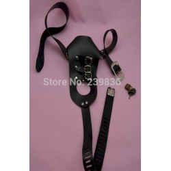 Keuschheitsgürtel T-Slip Chastity String für Mann Herren Leder XA20151
