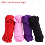 Bondage-Seil Restraint Rope 10m 8mm dlck - Farben: schwarz, pink, rot, lila - MXN015