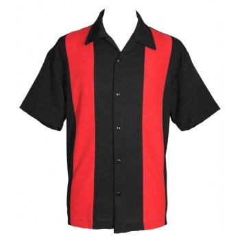 Charlie Sheen Shirt "POPLIN MINI PANEL" Rot Schwarz - ST37055