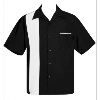 Charlie Sheen Shirt "Poplin Single Panel" Schwarz Weiß - ST37090