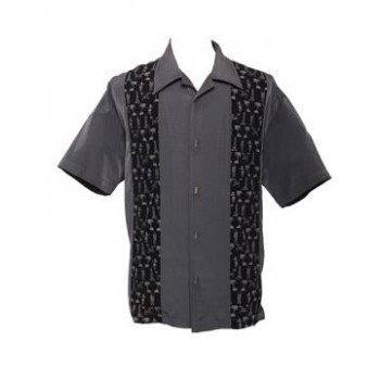 Charlie Sheen Shirt "TikiLand Button Up" Grau - LC35375CHA