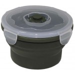 MFH - 33414 Lunchbox, faltbar, 540 ml, oliv, mit Deckel, Silikon