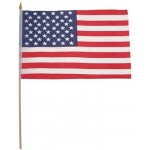 MFH - 35303C Fahne, USA, Polyester, Holzstiel, Gr. 30x45 cm 12 Stück