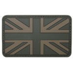 MFH - 36507D Klettabzeichen,Großbritannien, oliv, 3D, Größe: 8 x 5 cm