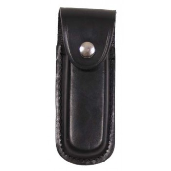 MFH - 46732A Messer-Etui, Leder, schwarz, Heftlänge bis 13 cm