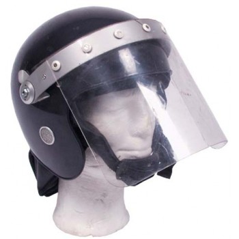 MFH - 610592 Britischer Polizeihelm, Visir, blau/schwarz, Nackenschutz, gebraucht