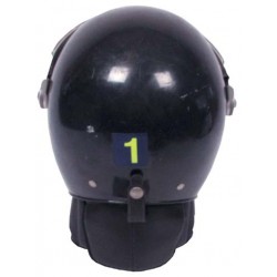 MFH - 610592 Britischer Polizeihelm, Visir, blau/schwarz, Nackenschutz, gebraucht