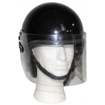 MFH - 610593 Britischer Polizeihelm, schwarz, Visir, gebraucht