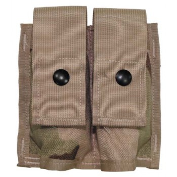 MFH - 630656Z US Patronentasche, "MOLLE", doppel, 3 Fb.desert, neuwertig