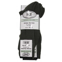 MFH - 13091B Army Socken, oliv, halblang, 3-er Pack