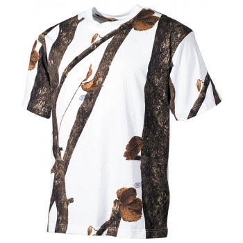 MFH - 00105E US T-Shirt, hunter-snow, halbarm, 170g/m²