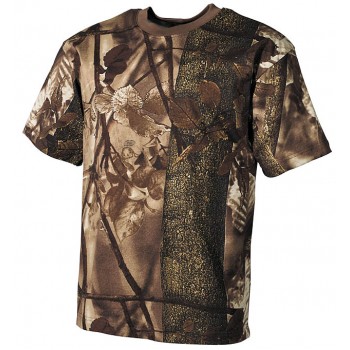 MFH - 00105G US T-Shirt, hunter-braun, halbarm, 170g/m²