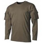 MFH - 00123B US Shirt, langarm, oliv, mit Ärmeltaschen