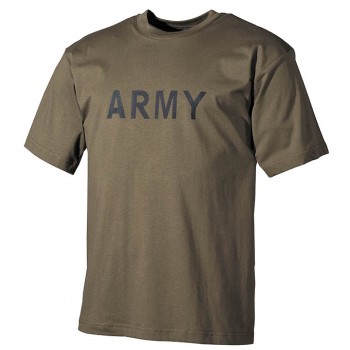 MFH - 00253B T-Shirt, bedruckt, "Army", oliv
