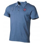 MFH - 00563 Polo-Shirt, mit Knopfleiste, blau, Pure Trash