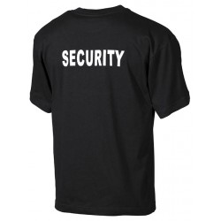 MFH - 00855A T-Shirt, schwarz, "Security", bedruckt