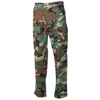 MFH - 01334T US Kampfhose BDU, Rip Stop, woodland