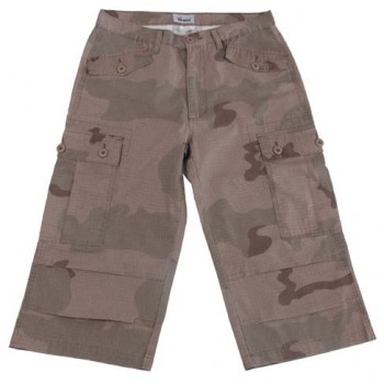 MFH - 01583Z US Cargohose, 3/4 lang, Rip Stop, 3 Farb.desert-stonewash.