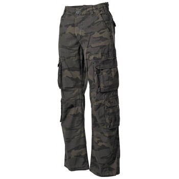 MFH - 01652K Cargo-Hose, "Defense", combat camo, PT, vintage trash wash