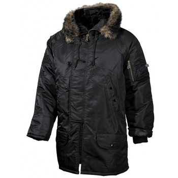 MFH - 03722A Polarjacke N3B, schwarz, gefüttert