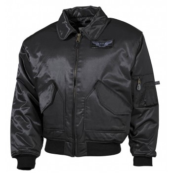 MFH - 03742A CWU-Piloten-Jacke, schwarz, schwere Ausführung