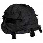 MFH - 10501A Helmbezug mit Taschen, größenverstellbar, schwarz