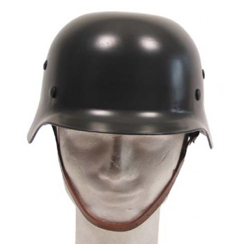 MFH - 10553B Stahlhelm WW II, oliv, mit Leder-Innenteil