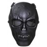 MFH - 10603A Gittermaske, "Totenkopf", schwarz, Vollschutz, Deko