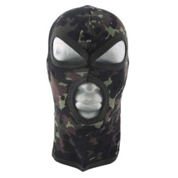 MFH - 10901V Balaclava, 3-Loch, dünn, flecktarn, 100 % Baumwolle