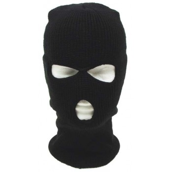 MFH - 10903A Balaclava 3 Loch, Polyacryl, schwarz