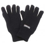 MFH - 15493A Strick-Fingerhandschuhe, Thinsulatefütterung, schwarz