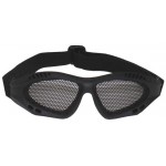 MFH - 25703A Airsoftbrille, schwarz, Metall-Gittereinsatz, Deko