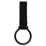 MFH - 26603 Taschenlampenhalter mit Ring und Nylonclip, schwarz