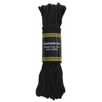 MFH - 27507A Seil, schwarz, 5 mm, 15 Meter