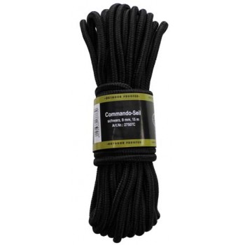 MFH - 27507C Seil, schwarz, 9 mm, 15 Meter 