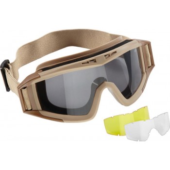 UMAREX 2.5036 - Elite Force MG200 FDE Schießbrille mit 3 Wechselgläser