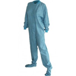 Flanell - Schlafoverall "TURQUOISE" 