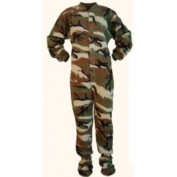 Fleece - Schlafoverall "GREEN BROWN CAMOUFLAGE" 