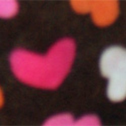 Fleece - Schlafoverall "CHOCOLATE BROWN WITH HEARTS" mit Po-Klappe 