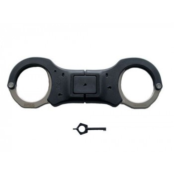 ASP 46121 - BLACK STEEL Handschellen RIGID faltbar starr Tactical INOX HIGH SECURITY 2 Pawl